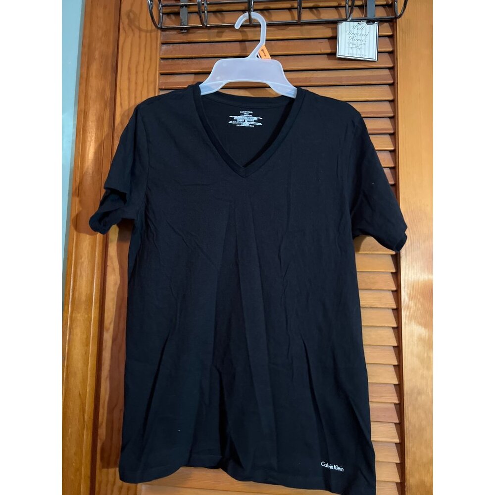 Calvin Klein V-Neck Black Tee Shirt